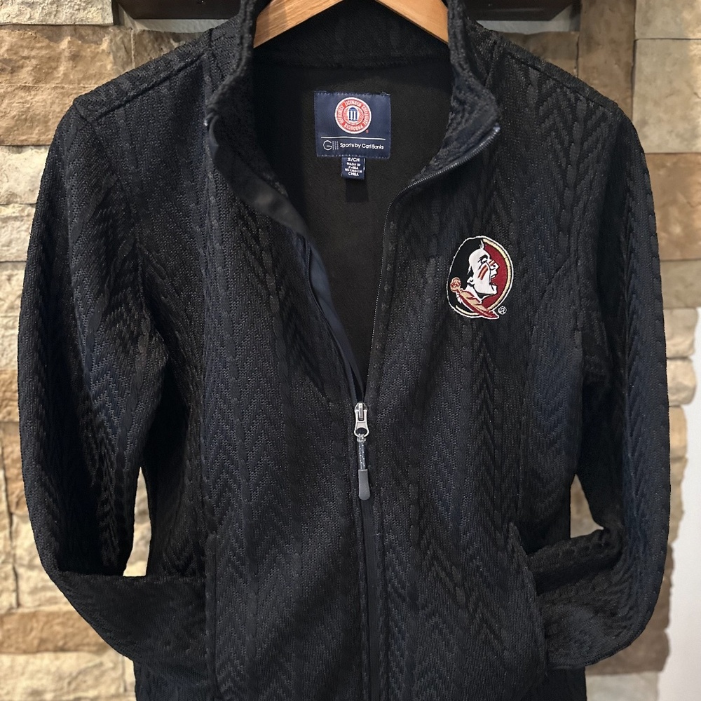 Black Cable Patterned Fsu Jacket - image 7